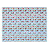 Schattigee kerstkardinalen en rode bessen met patr tafelkleed (Voorkant (Horizontaal))