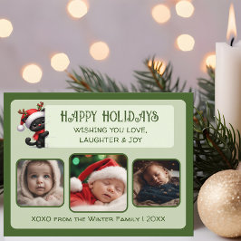 Schattigee Kerstkat -  Foto Briefkaart