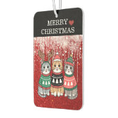 Schattigee Kerstkatten Vrolijk Kerstfeest Luchtverfrisser (Links)