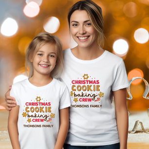 Schattigee Kerstkoekje Bakken Crew Familie Matchin T-shirt