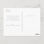 Schattigee Kerstkrans Baby shower Dank u Briefkaart (Achterkant)