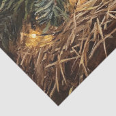 Schattigee Kerstlam Rustieke Schilderij Decoupage Tissuepapier (Detail)