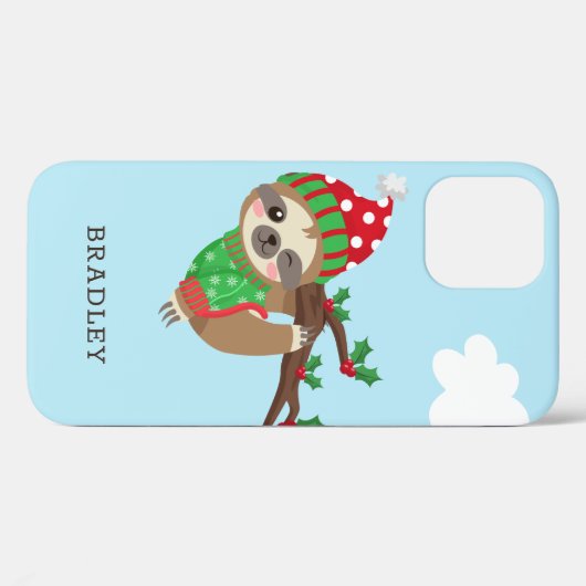 Schattigee Kerstluiaard Modern Gepersonaliseerde N Case-Mate iPhone Case (Achterkant (horizontaal))