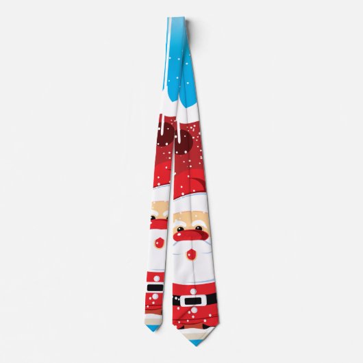 Schattigee kerstman aangepaste kerst stropdas (Achterkant)