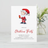 Schattigee Kerstman Cadeau Kerstfeest Kaart (Staand voorkant)