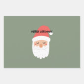 Schattigee kerstman en grappige kersthond Rood en Inpakpapier Vel (Voorkant)