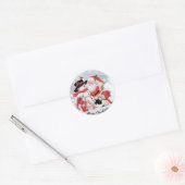 Schattigee Kerstman en Sneeuwman Christmas Seal St Ronde Sticker (Envelop)