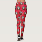 Schattigee Kerstman Graphic Rode Leggings (Achterkant)