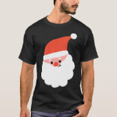 Schattigee Kerstman Hoofd Kerstmis T-shirt (Voorkant)