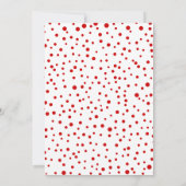 Schattigee kerstman in rood kerstfeestje kaart (Achterkant)