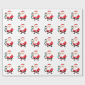 Schattigee kerstman kerst aangepaste vakantie cade cadeaupapier (Vlak)