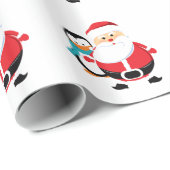 Schattigee kerstman kerst aangepaste vakantie cade cadeaupapier (Rol Hoek)