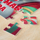 Schattigee Kerstman Kerst Gepersonaliseerde Kinder Legpuzzel (Zijkant)