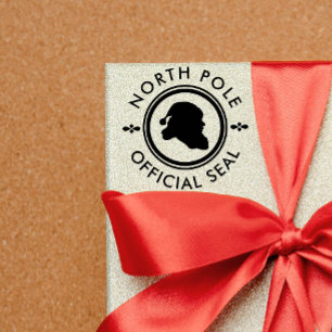 Schattigee Kerstman Officiële Noordpool Levering Rubberstempel