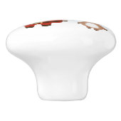 Schattigee Kerstman & Rendier Keramische Knop (Zijkant)