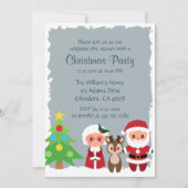 Schattigee kerstman | rendier | Snow Flake kerstfe Kaart (Voorkant)