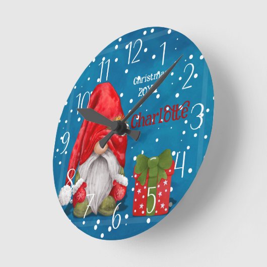  Schattigee Kerstman Ronde Klok (Hoek)