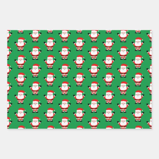 Schattigee Kerstman Sinterklaas cartoon Inpakpapier Vel (Voorkant 2)