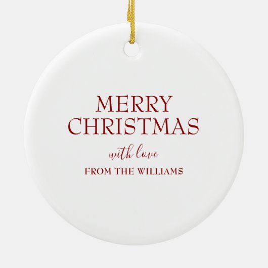 Schattigee Kerstman Sinterklaas Gepersonaliseerd Keramisch Ornament (Achterkant)