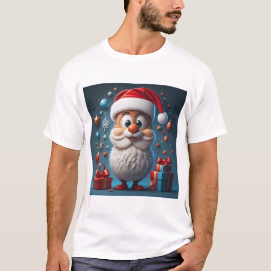 Schattigee kerstman t-shirt (Voorkant)