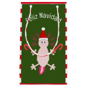 Schattigee Kerstmis Axolotl Custom Klein Cadeauzakje (Voorkant)