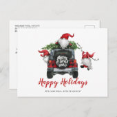 Schattigee Kerstmis Gnomen Corporate Groet Briefkaart (Voorkant / Achterkant)