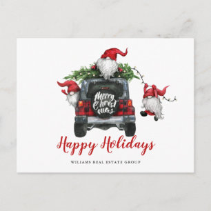 Schattigee Kerstmis Gnomen Corporate Groet Briefkaart