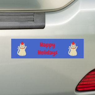 Schattigee Kerstmis Kat Custom Bumpersticker
