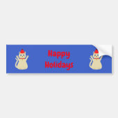 Schattigee Kerstmis Kat Custom Bumpersticker (Voorkant)