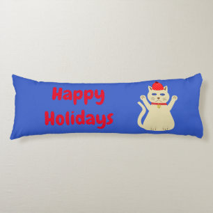 Schattigee Kerstmis Kat Custom Lichaamskussen