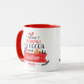 Schattigee Kerstmis Moderne Typografie Mok (Voorkant links)