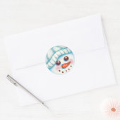 Schattigee Kerstmis Sneeuwman Stickers (Envelop)