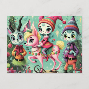 Schattigee kerstmisfits briefkaart