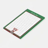 Schattigee kerstmuis in een kerstmuts om te doen post-it® notes (Schuin)