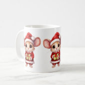 Schattigee kerstmuis Mok (Voorkant links)