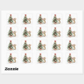 Schattigee kerstmuis Stickers (Vel)