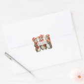 Schattigee kerstmuis Stickers (Envelop)