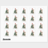 Schattigee kerstmuis Stickers (Vel)