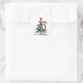 Schattigee kerstmuis Stickers (Tas)