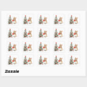 Schattigee kerstmuis Stickers (Vel)