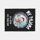 Schattigee Kerstpoedel - Grappig Hondenontwerp voo Fleece Deken (Voorkant (Horizontaal))