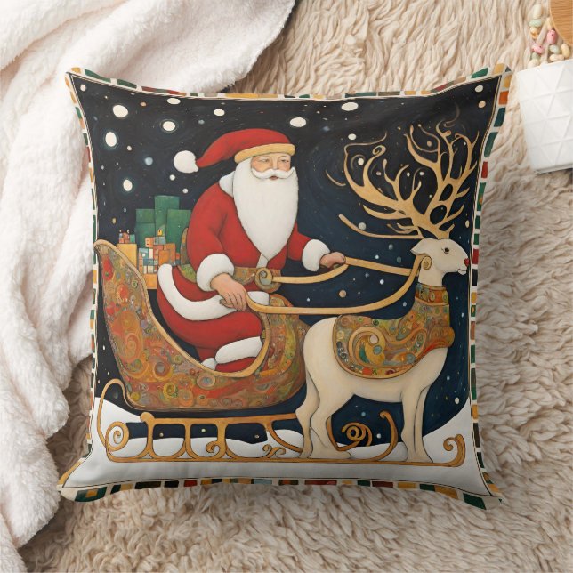 Schattigee kerstslee kussen (Deken)