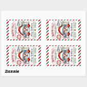 Schattigee kerstspecial van Santa Rechthoekige Sticker (Vel)
