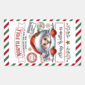 Schattigee kerstspecial van Santa Rechthoekige Sticker (Voorkant)