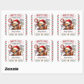 Schattigee kerstspecial van Santa Vierkante Sticker (Vel)