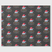 Schattigee kerstspin in Santa Hat Cadeaupapier (Vlak)