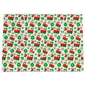 Schattigee kersttractor, bessen, Ornament Groot Cadeauzakje (Voorkant)