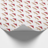 Schattigee kerstvakantie cadeaupapier (Hoek)