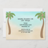 Schattigee kerstvakantie Santa Beach Kaart (Achterkant)