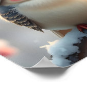 Schattigee Kerstvogel Digitaal Poster (Hoek)